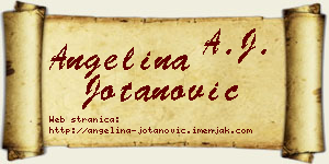 Angelina Jotanović vizit kartica